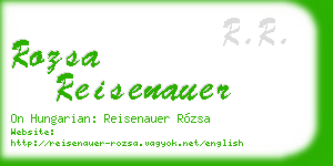 rozsa reisenauer business card